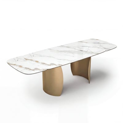 Table à manger extensible 8 personnes en céramique CAMELIA SIA HOME