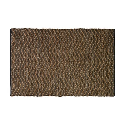 Tapis en jute et coton naturels Zig-zag Naturel et marron - 160 x 230 cm AUBRY GASPARD