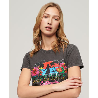 T-shirt ajusté Cali Sticker SUPERDRY