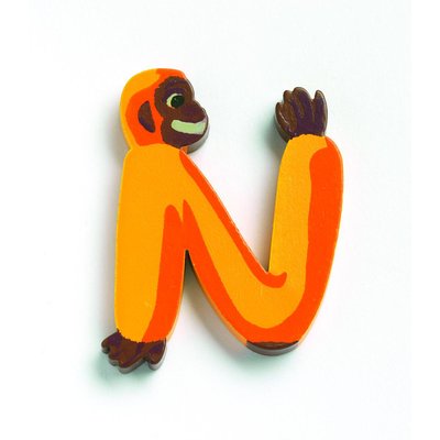 Lettre animaux en bois N DJECO