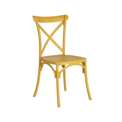 Chaise Esprit Bistrot en Polypropylène Jaune WADIGA