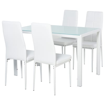 Ensemble de table à manger Métal Blanc HOMCOM