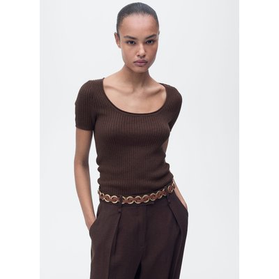Pull maille lin mélangé MANGO