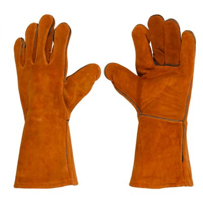 Gants barbecue en cuir marron 35cm WADIGA
