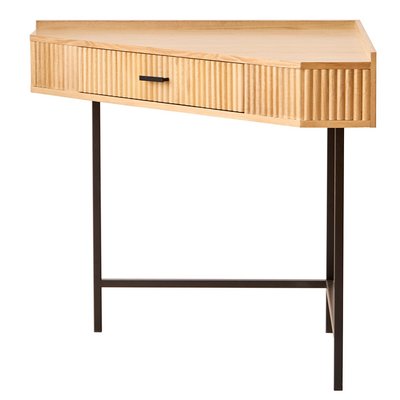 Bureau d'angle, bois et métal, 1 tiroir, SETO NORDLYS