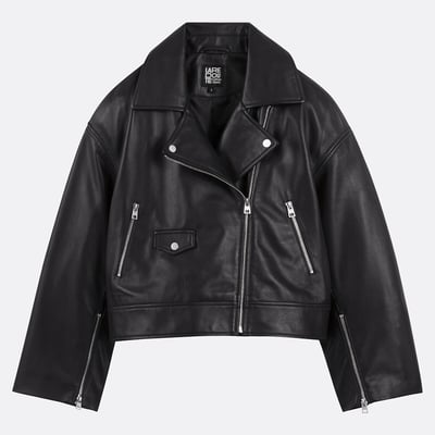 Blouson motard en cuir, Signature THELMA LA REDOUTE COLLECTIONS