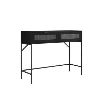 Edris Industrial Reeded 2 Drawer Console Table SO'HOME