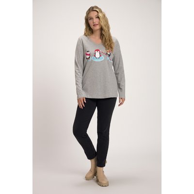 T-shirt, pingouins, Classic, col V ULLA POPKEN