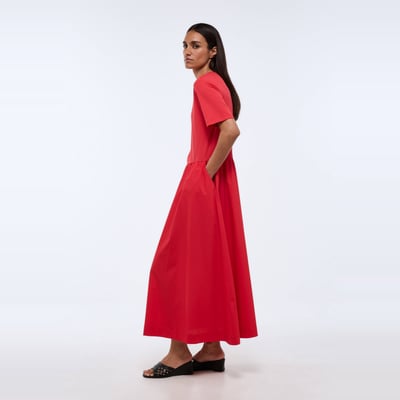 Robe longue bi-matière unie MONOPRIX