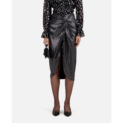 Jupe mi-longue fendue métallisée THE KOOPLES