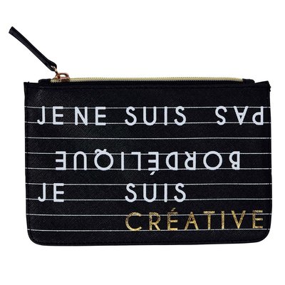 Pochette zippée JE NE SUIS PAS BORDELIQUE DRAEGER PARIS
