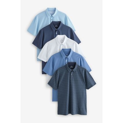 Polo en jersey à manches courtes, lot de 5 NEXT