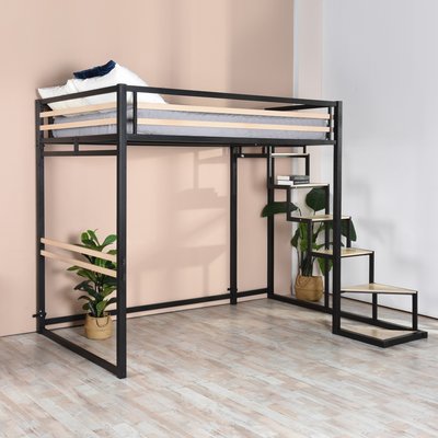 Lit mezzanine lits superposes en métal sans matelas,UP MEUBLES COSY