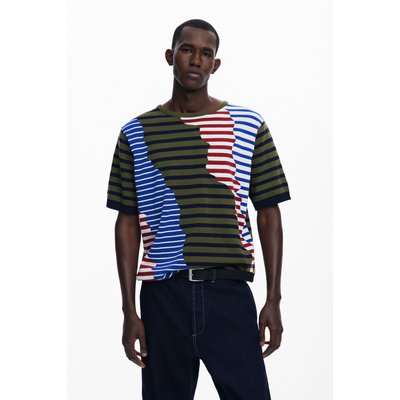 T-shirt à rayures asymétriques DESIGUAL