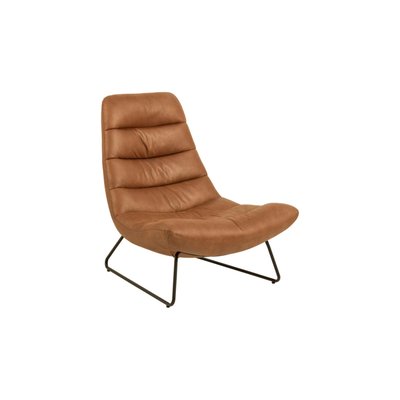 Fauteuil lounge en simili cognac - WESTON HELLIN, DEPUIS 1862