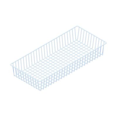 Corbeille Fil Metallique 800 X 120 X 350 Mm 18 Kg Blanc SHEPHERD