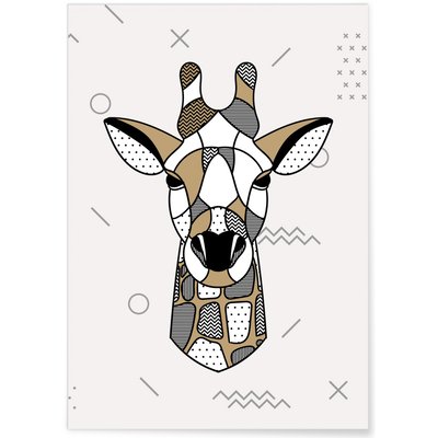Affiche Girafe scandinave L'AFFICHERIE