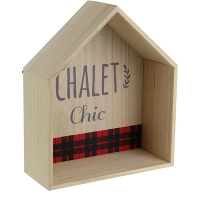 Etagère en bois maison chalet chic 30 cm CMP
