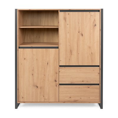 Buffet haut 2 portes 2 tiroirs L120 cm - DENVER CALICOSY