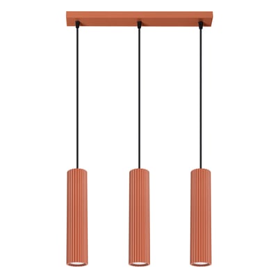 Suspension Aluminium Ocre Rouge GU10 3 Karbon Line EDEN