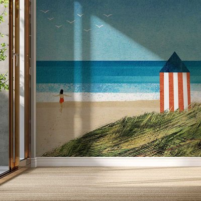 Papier peint cabane de plage HEXOA