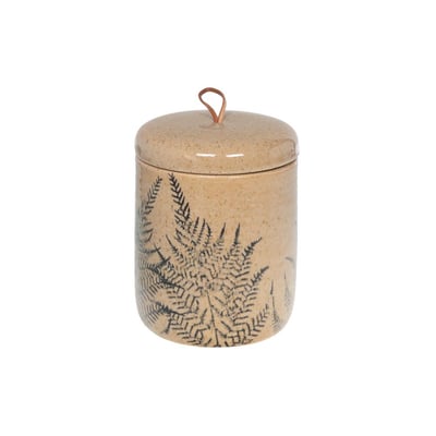 Boîte fougère marron H16,5 cm en céramique AMADEUS