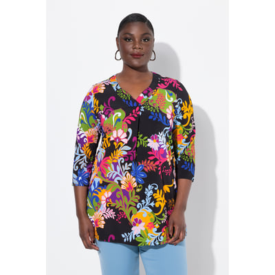 T-shirt en tissu fluide, pli fantaisie ULLA POPKEN