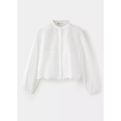 Chemise coton broderies florales MANGO KIDS