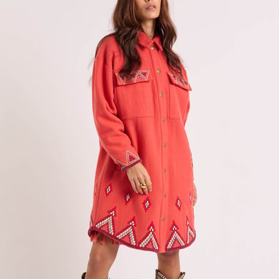 Manteau à motifs et perles aztèques ANGELE WILD