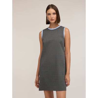 Robe à motif à carreaux avec bordure contrastante MOTIVI