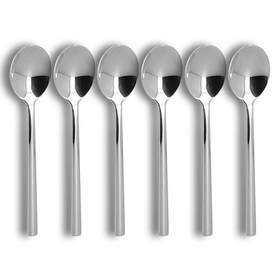 Lot de 6 cuillères de table en acier inoxydable, NATURE OGO LIVING