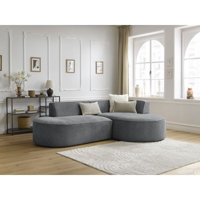 Canapé d'angle fixe 4 places en tissu texturé, ROUSSEAU BOBOCHIC