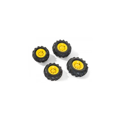 rollyTrac Air Tyres 4 Pneus de tracteur Jaune ROLLY TOYS
