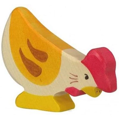 Figurine Poule, picorant HOLZTIGER