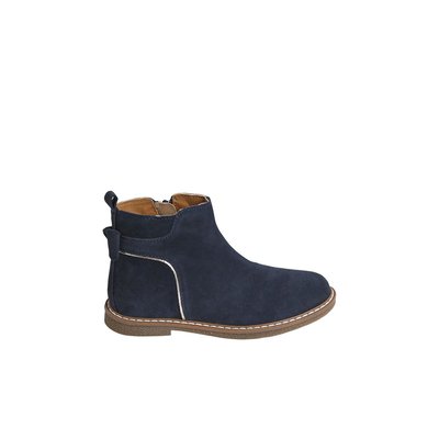 Boots cuir à noeud VERTBAUDET