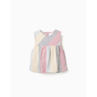 Blouse sans manches en coton à rayures You&Me ZIPPY