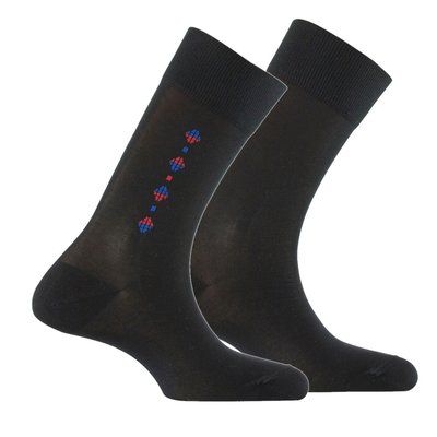 Lot de 2 paires de mi-chaussettes en fil d'écosse MADE IN FRANCE KINDY