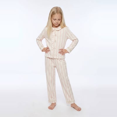 Pyjama manches longues avec col claudine imprimé en coton BIO GOTS MONOPRIX