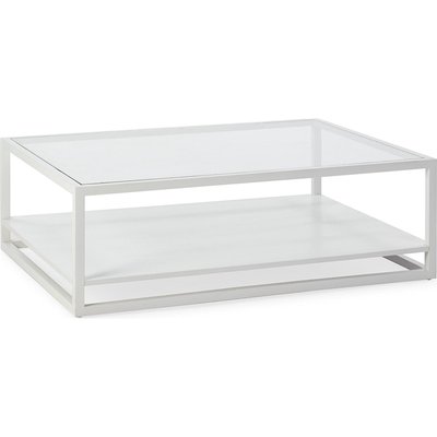 Table basse verre et bois de cèdre  design contemporain RECOLLECTION