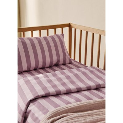 Housse de couette berceau percale de coton rayures épaisses MANGO HOME