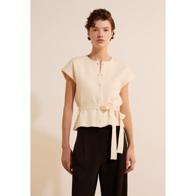 Cardigan à manches courtes avec lien à nouer SIDONIE VESTE ETAM