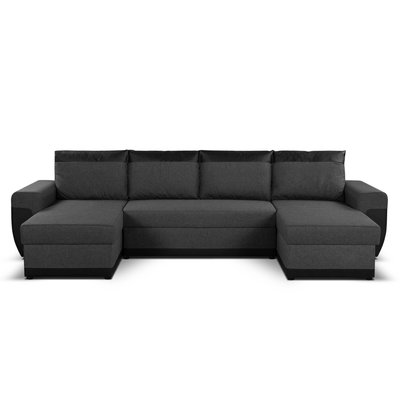 Canapé d'Angle Convertible en Simili/Tissu 7 places - MILAN LISA DESIGN