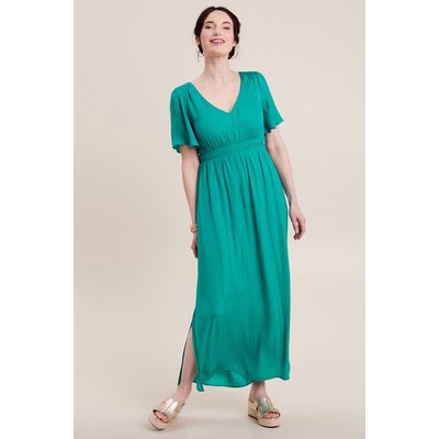 Robe longue évasée satin BREAL
