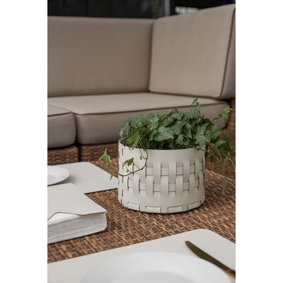 Корзина для хранения из натуральной кожи, Ø 20 x Н12 см SO'HOME