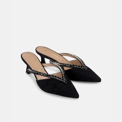 Chaussures à talons décolletées avec des lanières de strass et bout pointu ALMA EN PENA