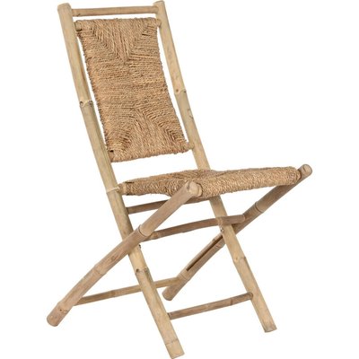 Chaise fibre de bambou style tropical pour terrasse et jardin RECOLLECTION
