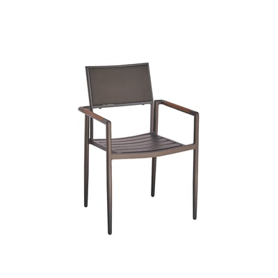 Fauteuil de jardin en aluminium et teck massif  SIENA BERAH GETAH