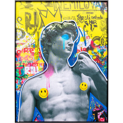 Tableau LED statue antique et graffiti KARE DESIGN