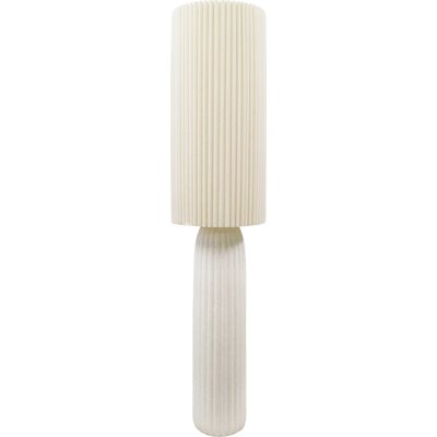 Lampe de sol blanche en céramique et tissu style contemporain RECOLLECTION