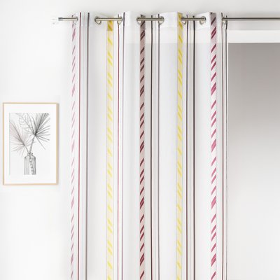 Voilage fantaisie en organza à rayures verticales HOME MAISON